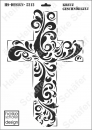 Schablone-Stencil A3 285-5212 Kreuz geschnörkelt